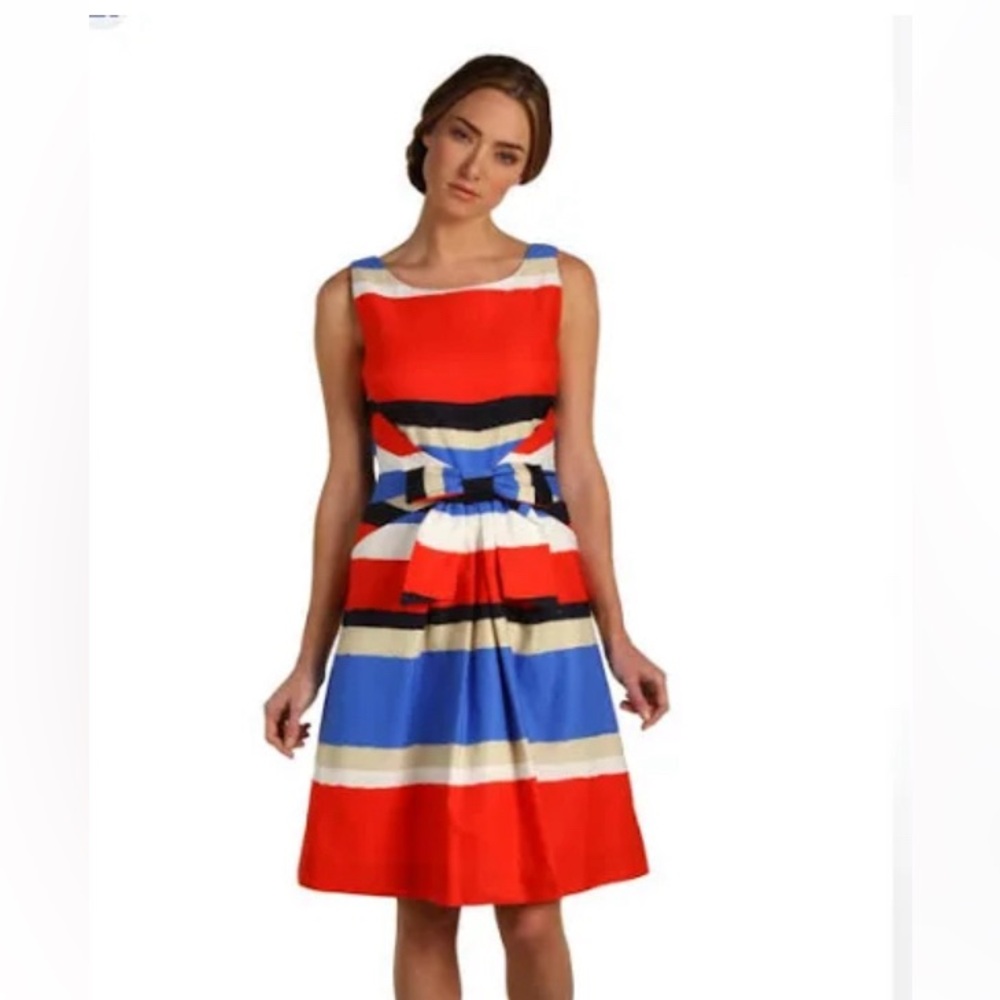 Kate Spade Jillian Dress All Aboard— Red, White, & Blue Bow Dress